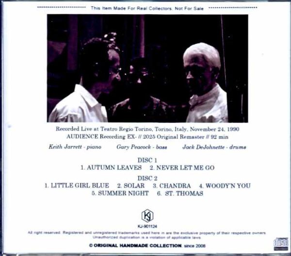 Keith Jarrett Trio Keith Jarrett/Italy 1990 Complete - Image 2