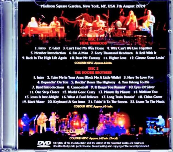 Doobie Brothers Steve Winwood / NY,USA 2024 Complete Jewel Version - Image 2
