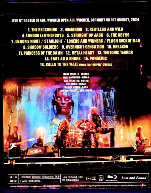 Accept Accept/Germany 2024 Complete Blu-Ray Version - Image 2