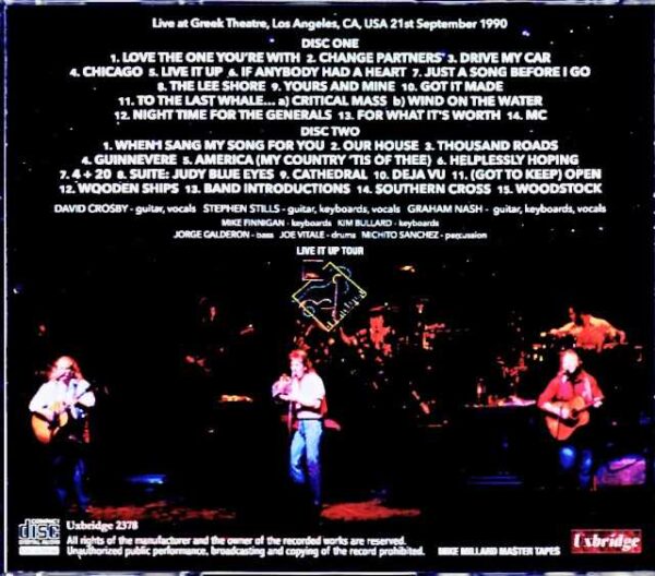 Crosby, Stills and Nash/CA, USA 1990 Complete Mike Millard Master Tapes - Image 2