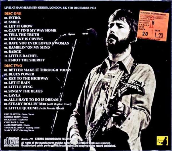Eric Clapton/London,UK 12.5.1974 Complete Upgrade - Image 2