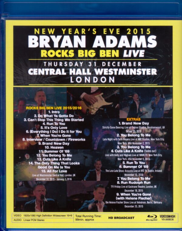Bryan Adams/London,UK 2015 Blu-Ray Ver. - Image 2
