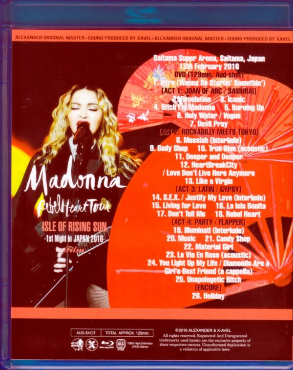 Madonna/Saitama,Japan 2.13.2016 Blu-Ray Version - Image 2