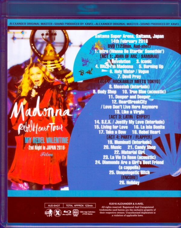 Madonna/Saitama,Japan 2.14.2016 Blu-Ray Version - Image 2