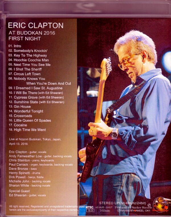 Eric Clapton/Tokyo,Japan 4.13.2016 Blu-Ray Version - Image 2
