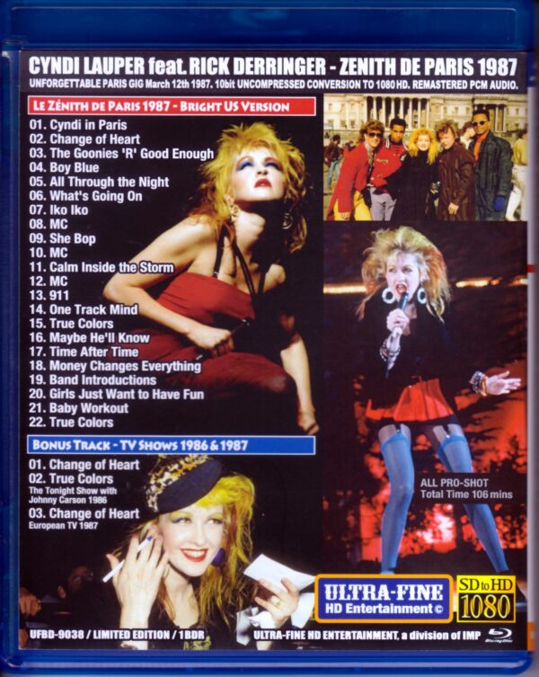 Cyndi Lauper/France 1987 & more Blu-Ray Version - Image 2