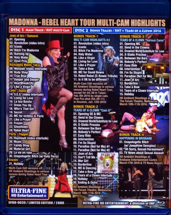 Madonna/Rebel Heart Tour Multi-Cam Blu-Ray Version - Image 2
