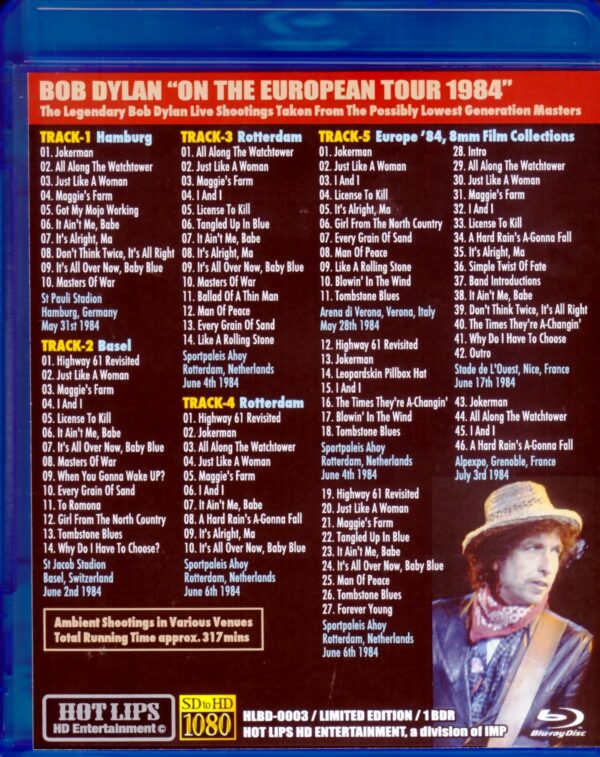 Bob Dylan/Europe Tour 1984 Blu-Ray Version - Image 2