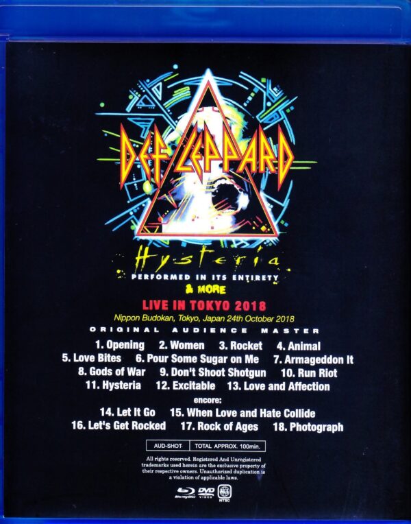 Def Leppard/Tokyo,Japan 2018 Blu-Ray Ver. - Image 2
