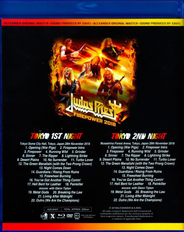 Judas Priest/Tokyo,Japan 2018 2 Days Blu-Ray & DVD Ver. - Image 2