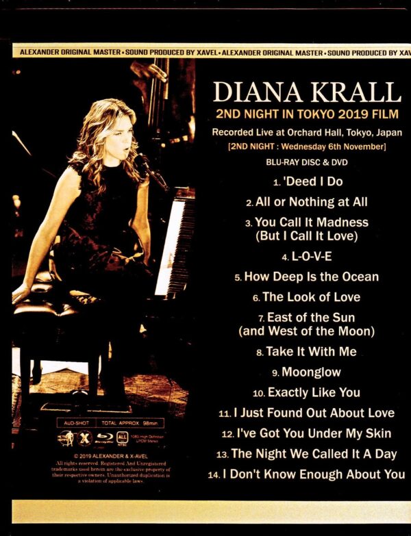 Diana Krall/Tokyo,Japan 11.6.2019 Blu-Ray & DVD Ver. - Image 2