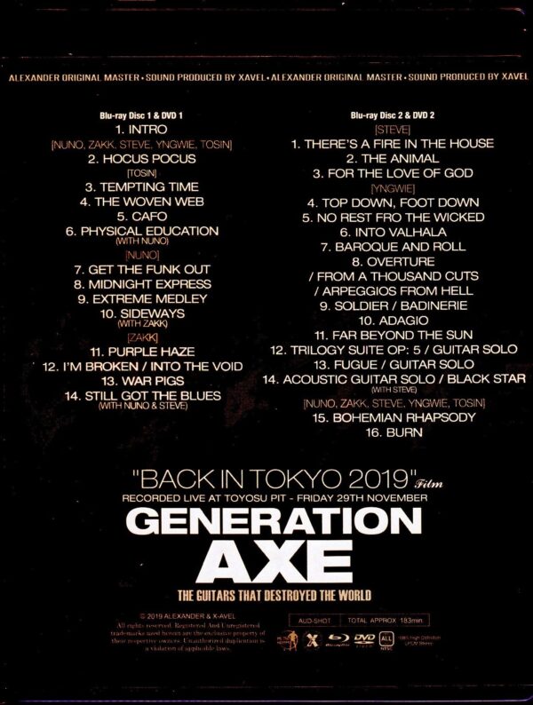 Generation Ax/Tokyo,Japan 2019 Blu-Ray + DVD Ver - Image 2