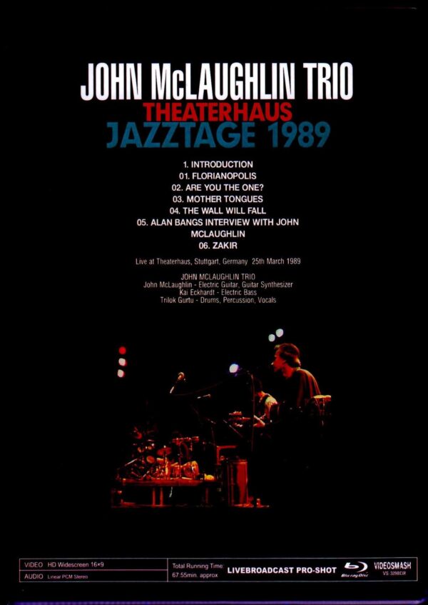 John McLaughlin Trio/Germany 1989 Blu-Ray Version - Image 2