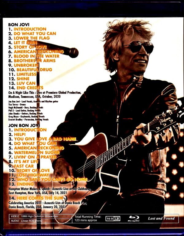 Bon Jovi/``2020'' new release Live performance during self-restraint 2020 - 2021 Blu-Ray Edition - Image 2