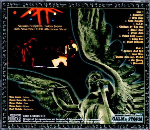 Black Sabbath/Tokyo,Japan 11.16.1980 - Image 2