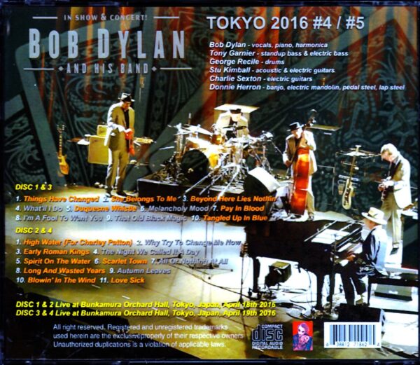 Bob Dylan/Tokyo,Japan 4.18・19.2016 - Image 2