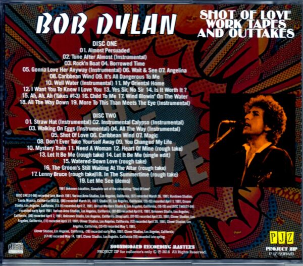 Bob Dylan/Shot of Love Sessions 1981 - Image 2