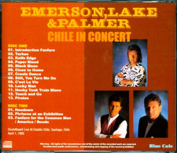 EL & P Emerson,Lake & Palmer/Chile 1993 - Image 2