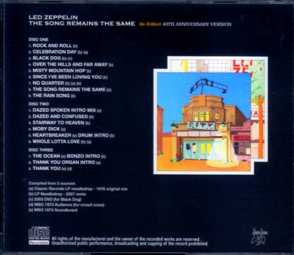 Led Zeppelin/The Song Remains the Same 40th Anniversary - Image 2