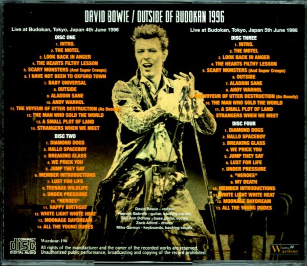 David Bowie/Tojyo,Japan 1996 2Days Complete - Image 2