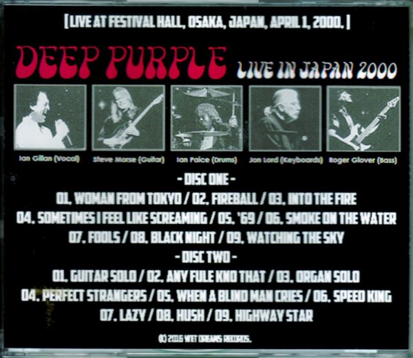 Deep Purple/Osaka,Japan 2000 - Image 2