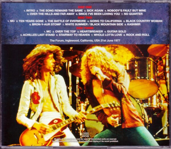 Led Zeppelin/Ca,USA 6.21.1977 Upgrade - Image 2
