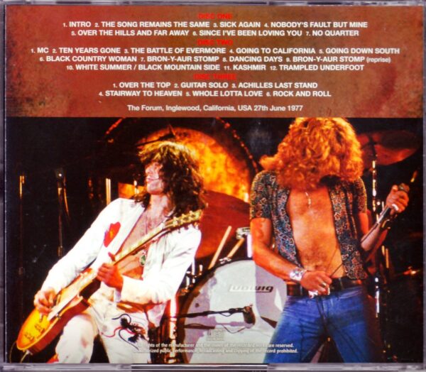Led Zeppelin/Ca,USA 6.27.1977 Upgrade - Image 2