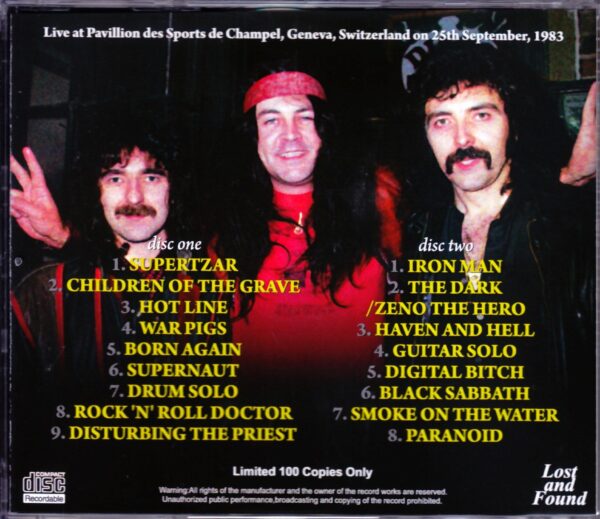Black Sabbath/Switzerland 1983 - Image 2
