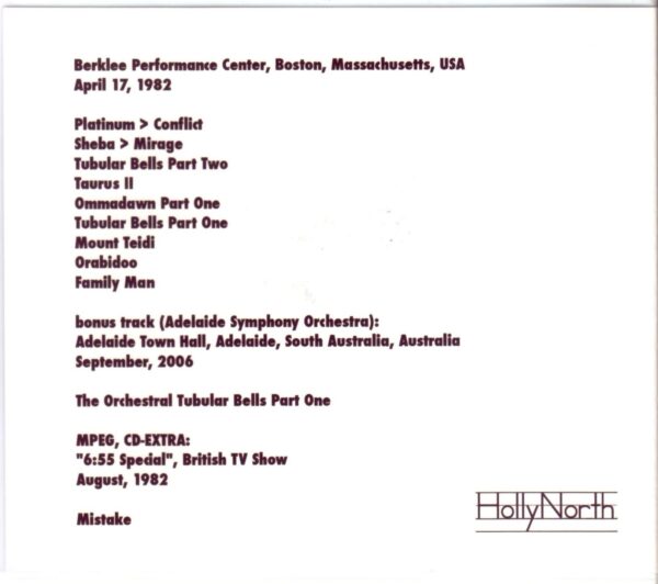 Mike Oldfield/Ma, USA 1982 & more - Image 2