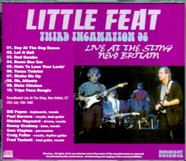 Little Feat/Ct, USA 1992 - Image 2