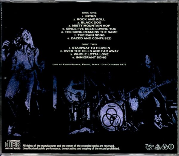 Led Zeppelin/Kyoto, Japan 1972 - Image 2