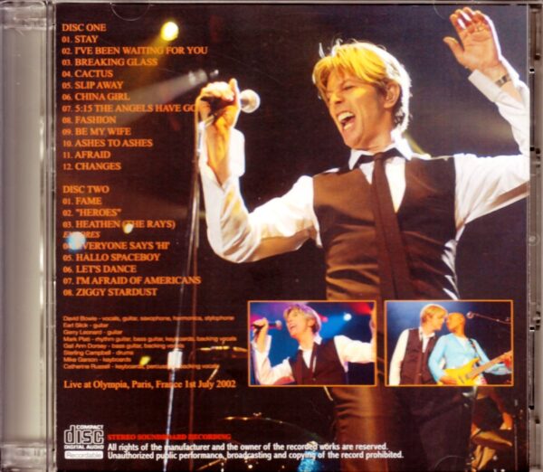 David Bowie/France 7.1.2002 - Image 2