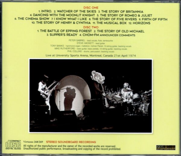 Genesis,Peter Gabriel/Canada 1974 Upgrade - Image 2