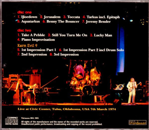 EL & P Emerson, Lake & Palmer/Oklahoma, USA 1974 - Image 2