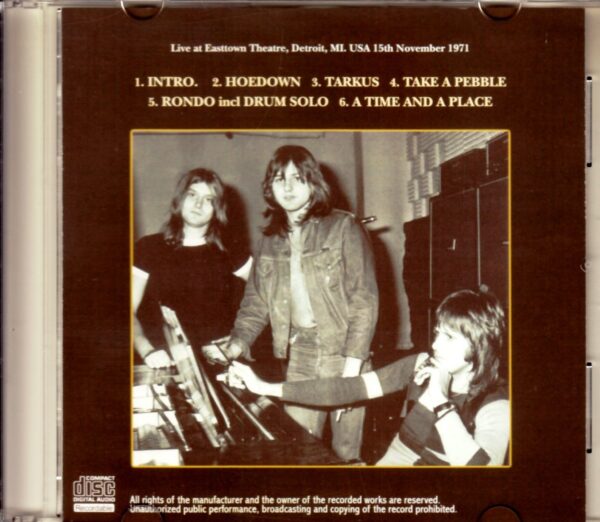 EL & P Emerson, Lake & Palmer/Michigan, USA 1971 - Image 2