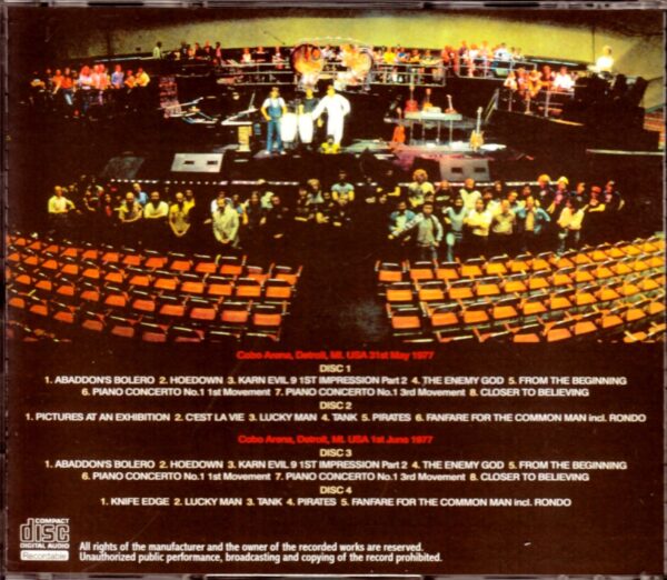 EL & P Emerson,Lake & Palmer/Michigan,USA 5.31 & 6.1.1977 - Image 2