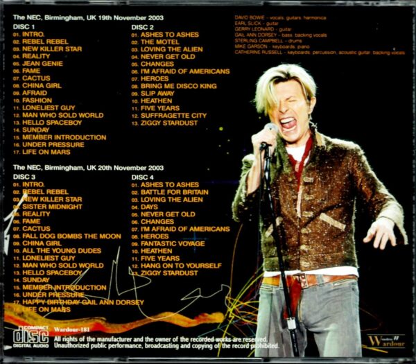 David Bowie/UK 2003 2Days - Image 2