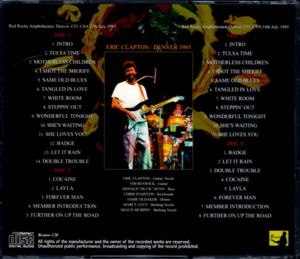 Eric Clapton/Co, USA 1985 - Image 2