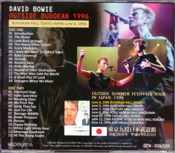 David Bowie/Tokyo, Japan 1996 - Image 2