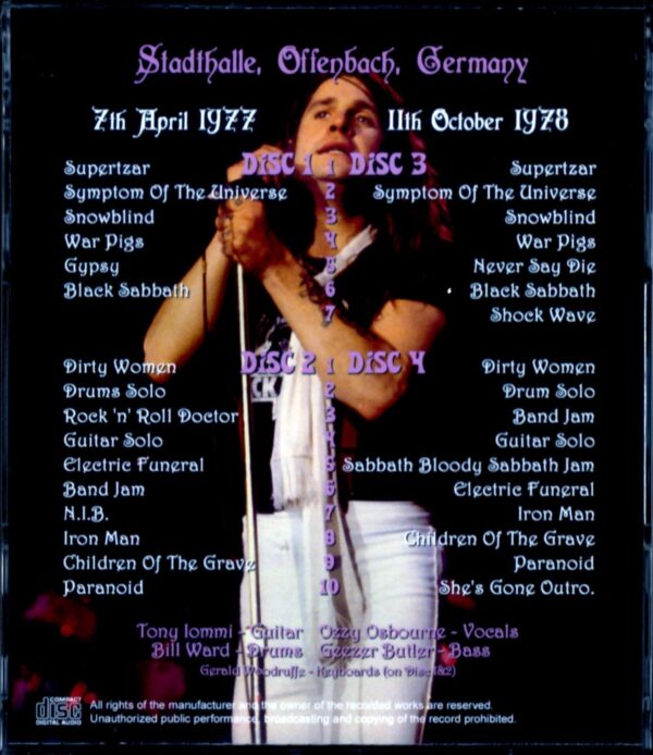 Black Sabbath/Germany 1977 & 1978 - Image 2