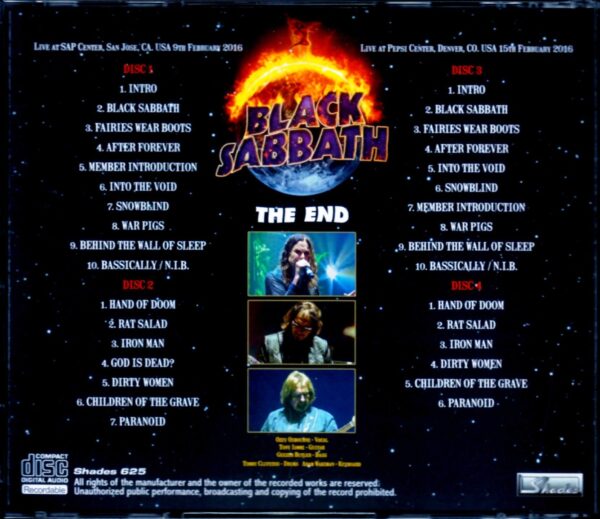 Black Sabbath/Ca & Co, USA 2016 - Image 2
