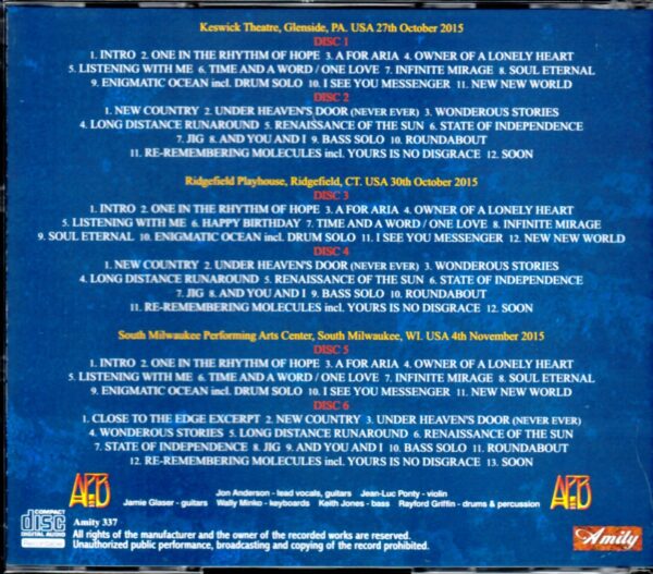 John Anderson Jean-Luc Ponty Band/Pennsyalvania, USA 2015 & more - Image 2