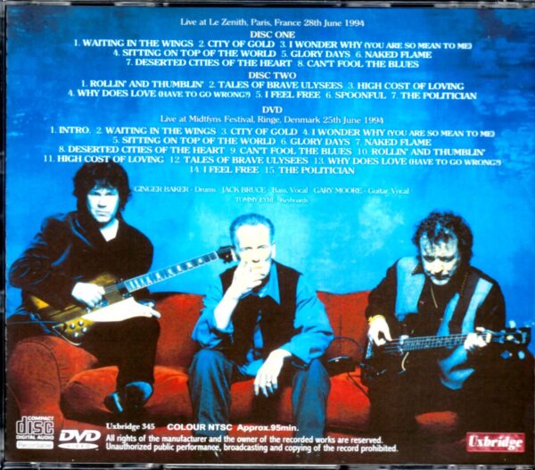 BBM Jack Bruce,Gary Moore,Ginger Baker/France 1994 & more - Image 2