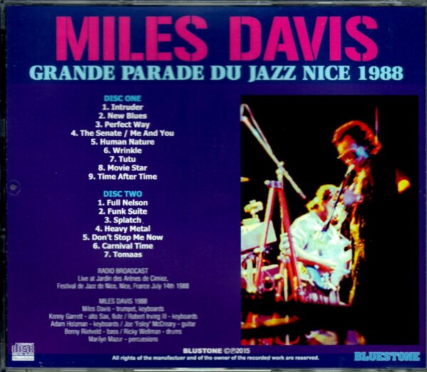 Miles Davis/France 1988 - Image 2
