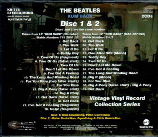 Beatles/Kum Back Remaster - Image 2