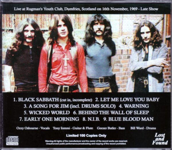 Black Sabbath/Scotland,UK 1969 Late Show - Image 2