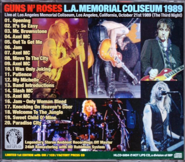 Guns N’ Roses/California,USA 10.21.1989 - Image 2