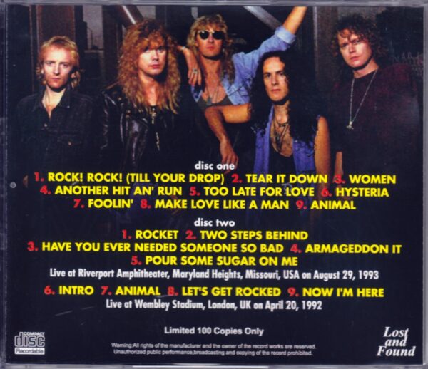 Def Leppard/Missouri, USA 1993 & more - Image 2