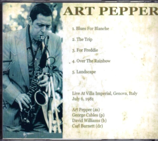 Art Pepper/Italy 1981 - Image 2