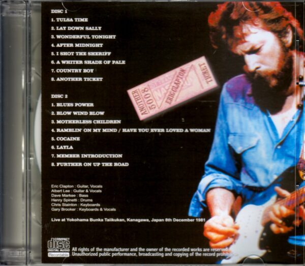 Eric Clapton/Kanagawa,Japan 1981 Another Version - Image 2
